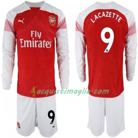 Divisa di Calcio Arsenal Alexandre Lacazette 9 Bambino Prima 2018/2019 Manica Lunga